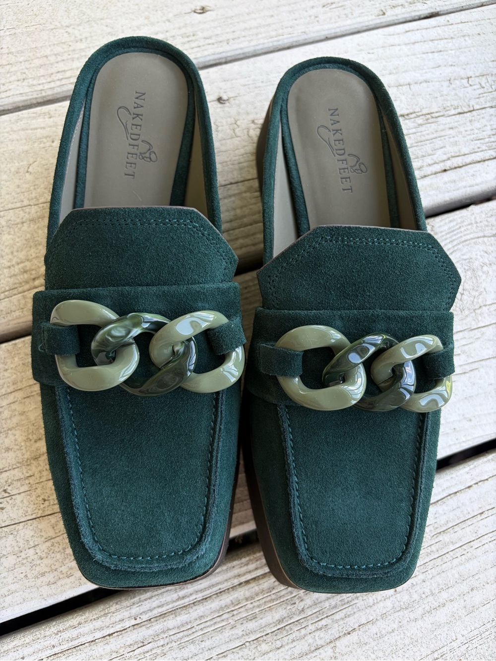 Naked Feet "Elect" Platform Mules - Size 9